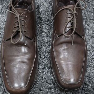 Prada Men's Dark Brown Leather Oxfords